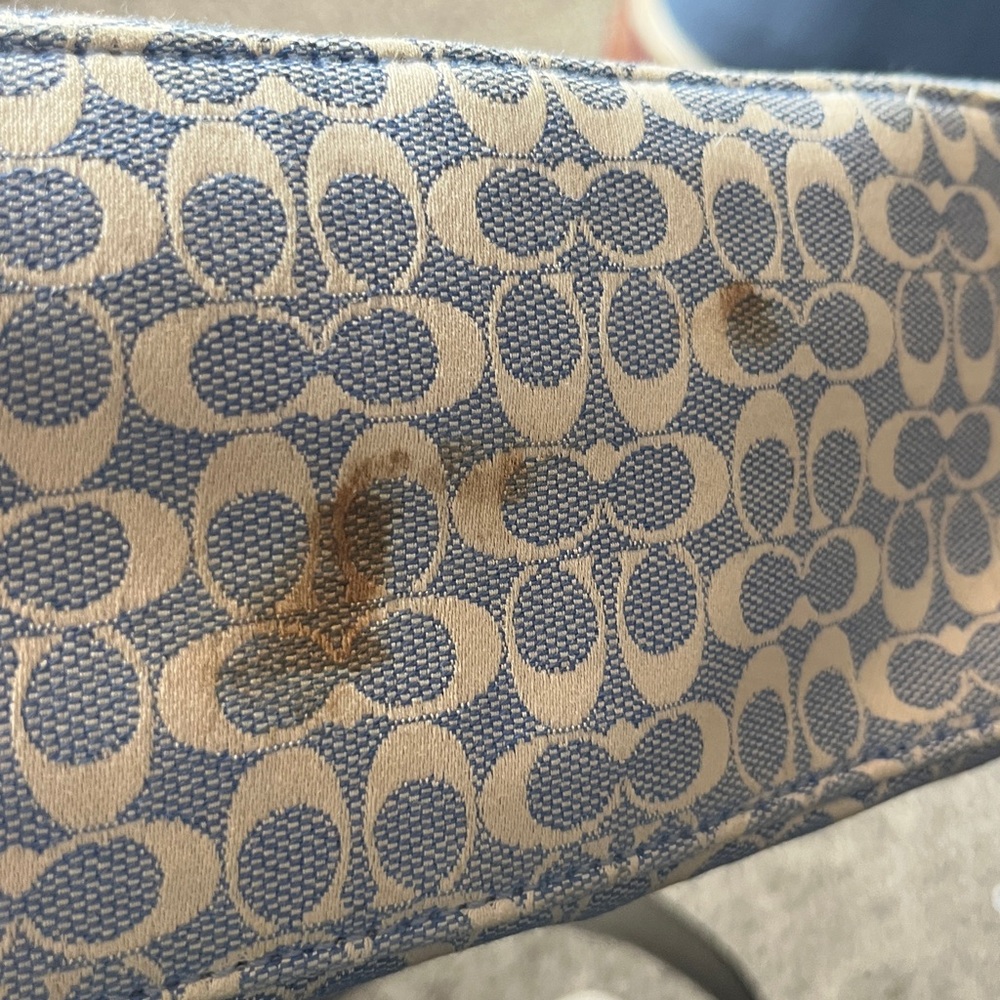 Coach Chambray Signature C Ivory Python Embossed … - image 7